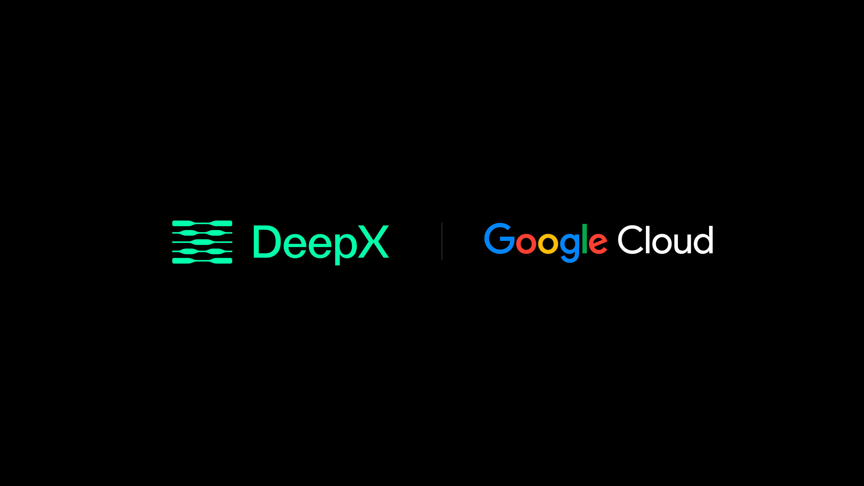 DeepX品牌标志与Google Cloud协同标识关系