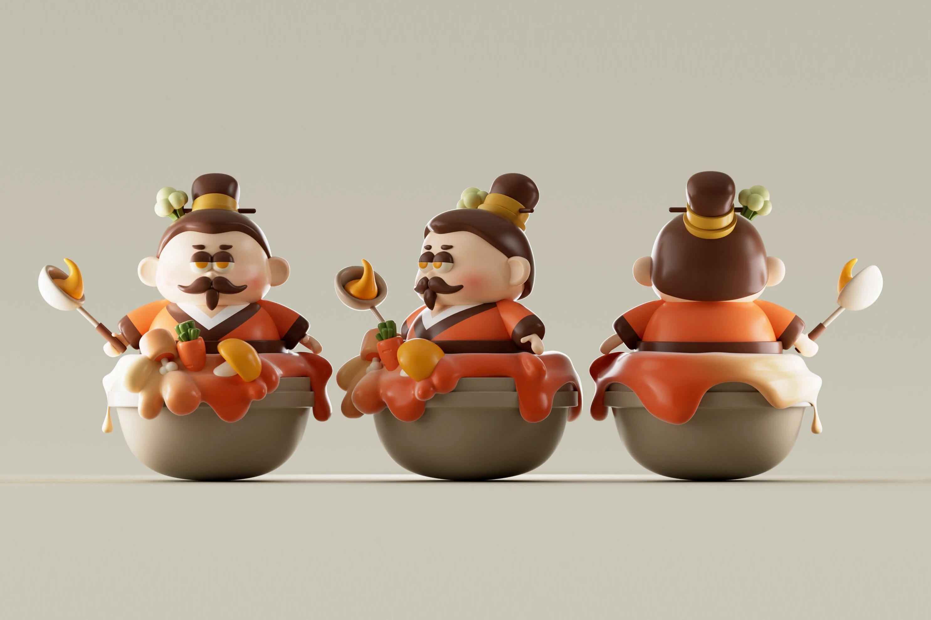 悦玲珑餐厅品牌IP吉祥物设计