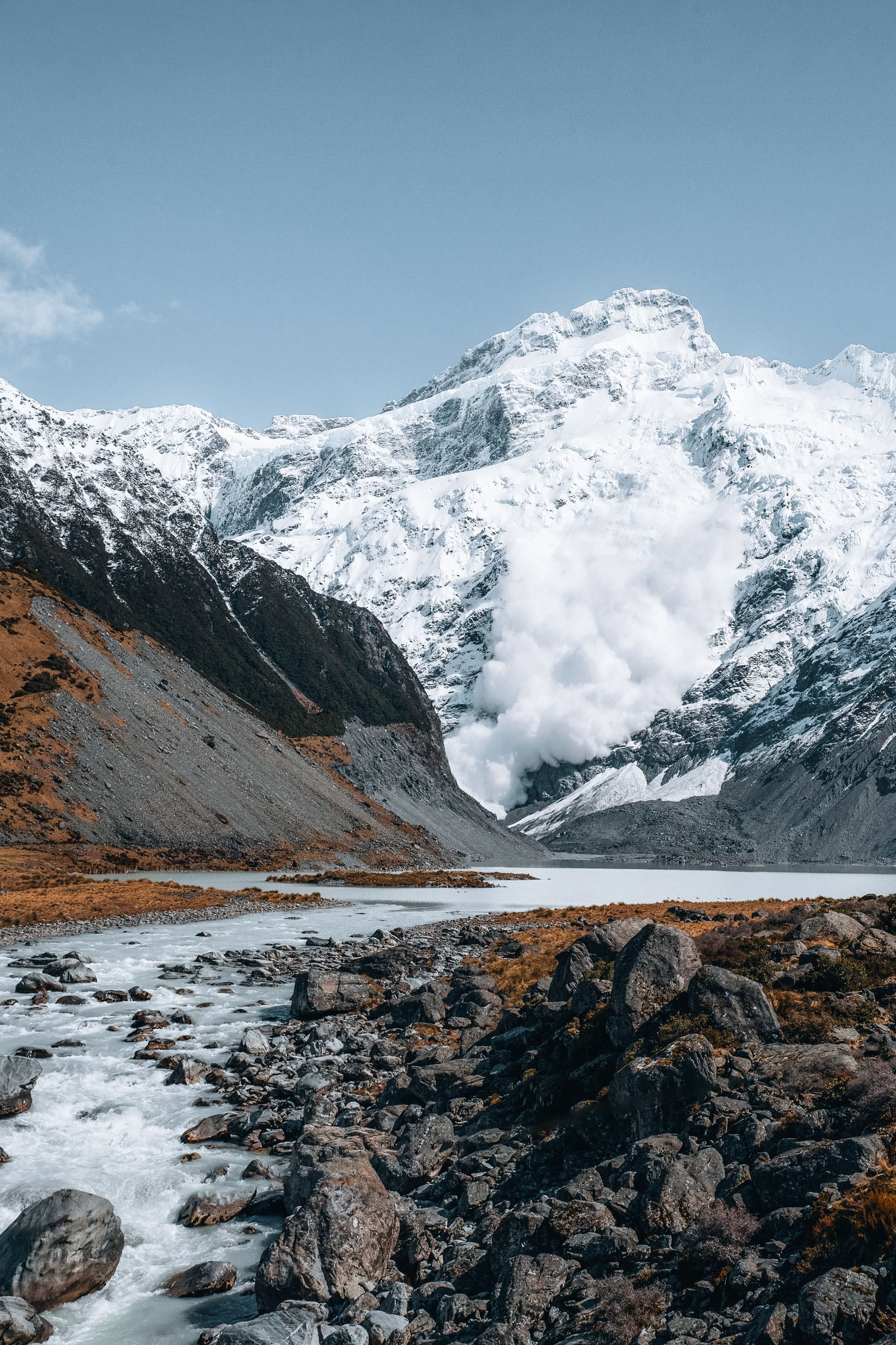 Hooker Valley 冰川河流与雪山