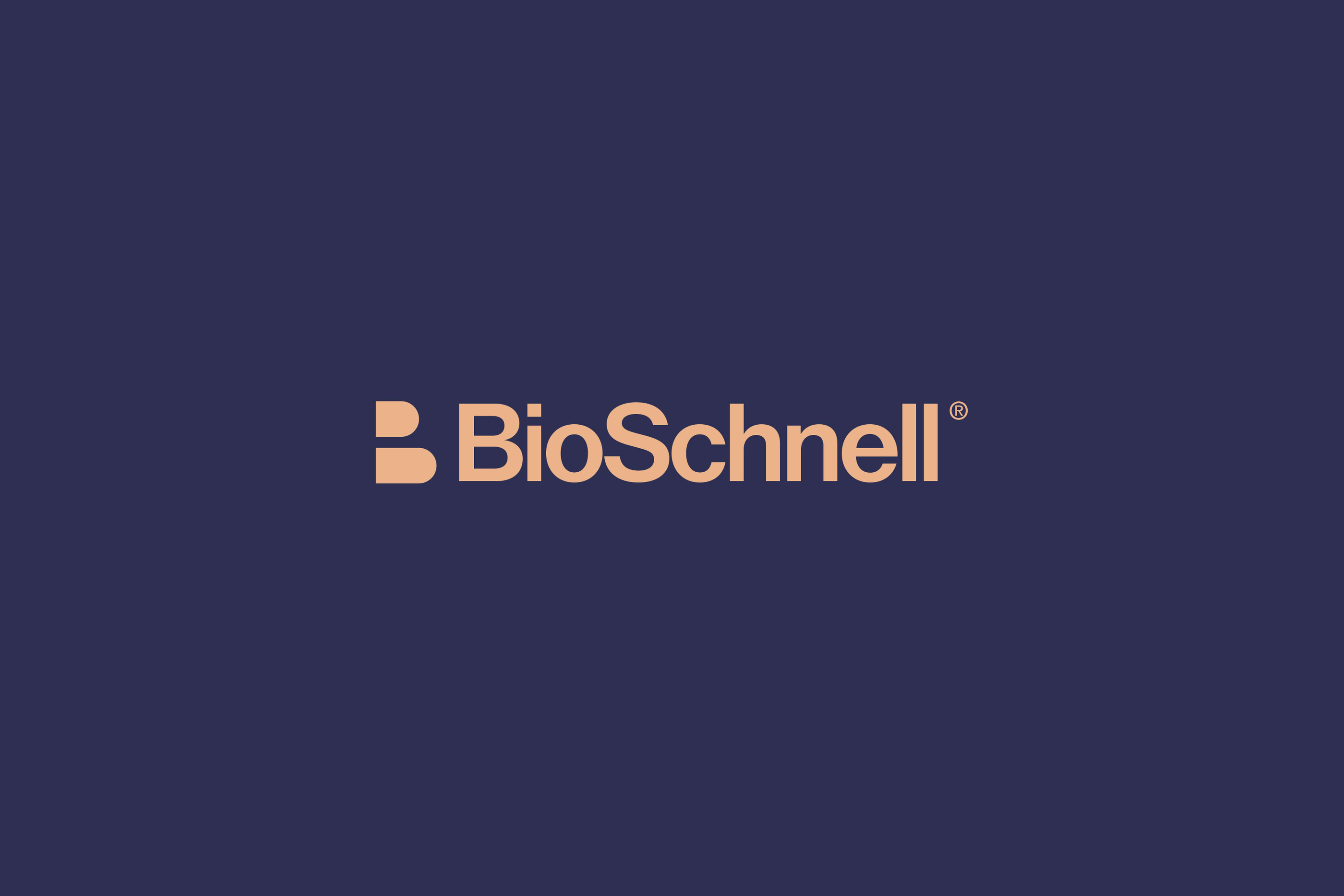 BioSchnell拜施内尔深色背景上的品牌标志与字标