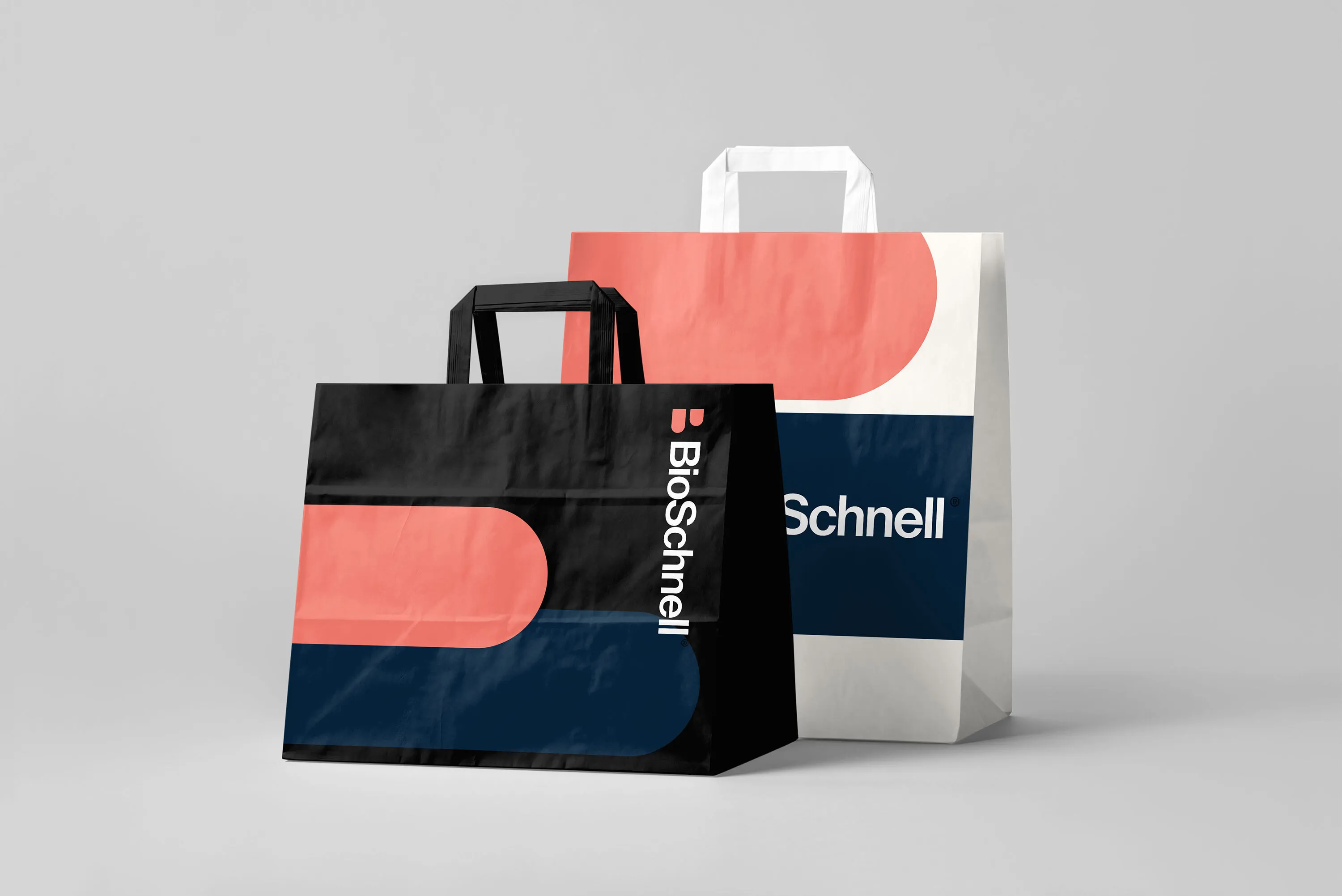 BioSchnell手提袋的深浅色品牌识别应用